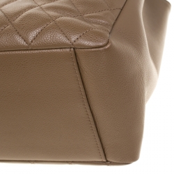 Pre Owned حقيبة شانيل غراند GST شوبر جلد كافيار أسود مبطن