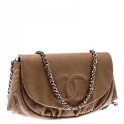 مملوكة مسبقًا Chanel Brown Leather Halfmoon WOC Bag