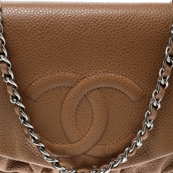 مملوكة مسبقًا Chanel Brown Leather Halfmoon WOC Bag