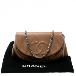 مملوكة مسبقًا Chanel Brown Leather Halfmoon WOC Bag