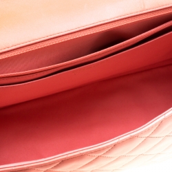 Pre Owned Chanel Off-White/Ombre Quilted Leather Maxi Classic Single Flap Bag