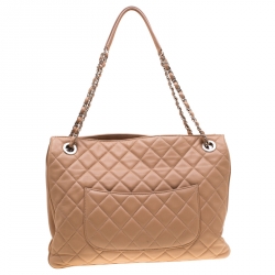 مملوكة مسبقًا Chanel Beige Quilted Leather 3 Bag Shoulder Bag