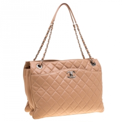 مملوكة مسبقًا Chanel Beige Quilted Leather 3 Bag Shoulder Bag