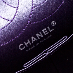 Pre Owned حقيبة شانيل قلاب ريإشو 2.55 كلاسيك 227 جلد مبطنة عنابية ميتالك