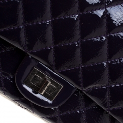 Pre Owned حقيبة شانيل قلاب ريإشو 2.55 كلاسيك 227 جلد مبطنة عنابية ميتالك