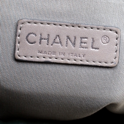 Pre Owned حقيبة شانيل قلاب كلاسيكية خياطة ألترا جلد مجعد خضراء