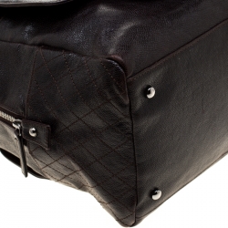 Pre Owned حقيبة كتف شانيل إن ذا سيتي جيب جلد بنية داكنة