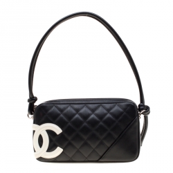 CHANEL Cambon Ligne Quilted Leather WOC Clutch Bag Black- Sold