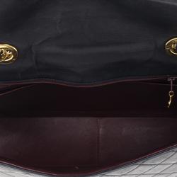 Pre Owned Chanel Navy Lambskin Classic Maxi Flap Bag