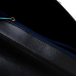 مملوكة مسبقًا Chanel Black/Blue Quilted Leather Classic Mademoiselle Vintage Flap Bag