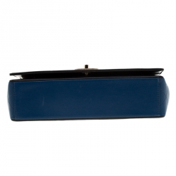 مملوكة مسبقًا Chanel Black/Blue Quilted Leather Classic Mademoiselle Vintage Flap Bag