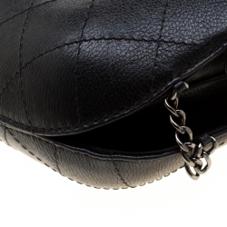 Pre Owned Chanel Black Quilted Leather Small Gabrielle Bucket Bag