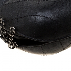 Pre Owned Chanel Black Quilted Leather Small Gabrielle Bucket Bag