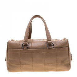 مملوكة مسبقًا حقيبة شانيل ايست ويست بولر جلد كافيار مبطنة خياطة عريضة سوداء