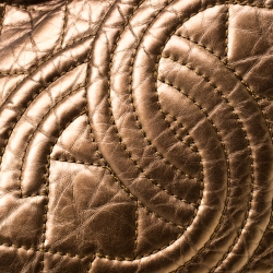 Pre Owned Chanel Bronze Leather Shopping in Moscow Tote