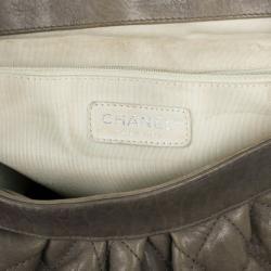 Pre Owned Chanel Olive Green Quilted Bubble Bag