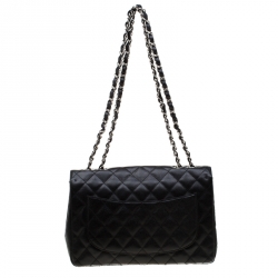 مملوكة مسبقًا Chanel Black Quilted Leather Classic Single Flap Bag