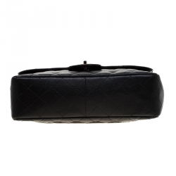 مملوكة مسبقًا Chanel Black Quilted Leather Classic Single Flap Bag