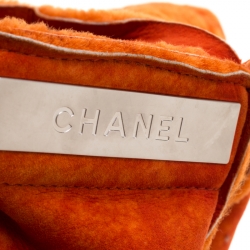 Pre Owned Chanel Orange Suede and Mouton Fur Reissue Shoulder Bag