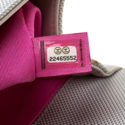 Pre Owned Chanel Tri Color Nylon and Leather Medium Limited Edition Boy Fluo Flap Shoulder Bag