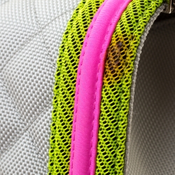 Pre Owned Chanel Tri Color Nylon and Leather Medium Limited Edition Boy Fluo Flap Shoulder Bag