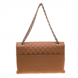 مملوكة مسبقًا Chanel Brown Quilted Leather In-The-Business Flap Bag