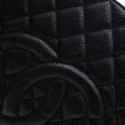 مملوكة مسبقًا Chanel Black Quilted Caviar Leather Grand Shopper Tote