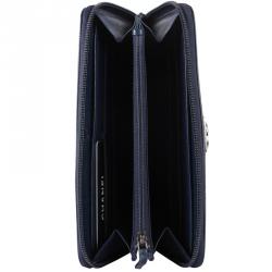 Pre Owned محفظة شانيل جلد خروف أزرق كحلي