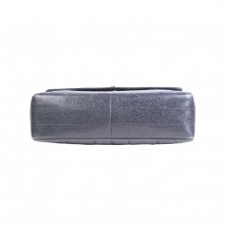 Pre Owned Chanel Navy Blue Caviar Leather Vintage Flap Bag