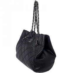 Pre Owned Chanel Black Bubble Quilt Flap Shoulder Bag
