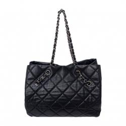 Pre Owned Chanel Black Bubble Quilt Flap Shoulder Bag