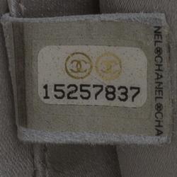 Pre Owned Chanel Silver Lambskin Small Chain Around Clutch