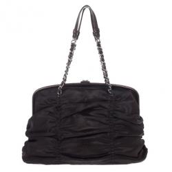 Pre Owned Chanel Dark Brown Pony Hair Sharpei Tote Bag