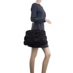Pre Owned Chanel Dark Brown Pony Hair Sharpei Tote Bag
