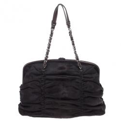 Pre Owned Chanel Dark Brown Pony Hair Sharpei Tote Bag