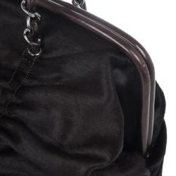 Pre Owned Chanel Dark Brown Pony Hair Sharpei Tote Bag