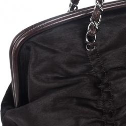 Pre Owned Chanel Dark Brown Pony Hair Sharpei Tote Bag