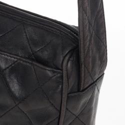 Pre Owned Chanel Black Quilted Camera Messenger Bag