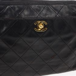Pre Owned Chanel Black Quilted Camera Messenger Bag