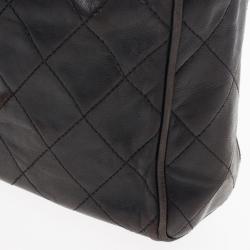 Pre Owned Chanel Black Quilted Camera Messenger Bag