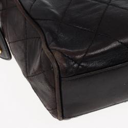Pre Owned Chanel Black Quilted Camera Messenger Bag