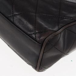 Pre Owned Chanel Black Quilted Camera Messenger Bag