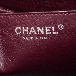 Pre Owned حقيبة شانيل قلاب كلاسيك جامبو جلد لامع مبطنة ذهبية