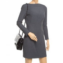 Pre Owned حقيبة شانيل قلاب كلاسيك جامبو جلد لامع مبطنة ذهبية