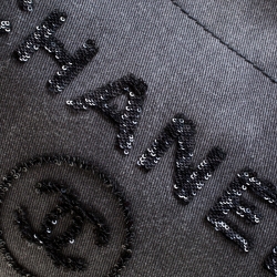 Pre Owned Chanel Grey Fabric Medium Deauville Tote