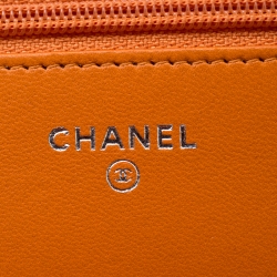 مملوكة مسبقًا Chanel Orange Quilted Leather Boy WOC Bag