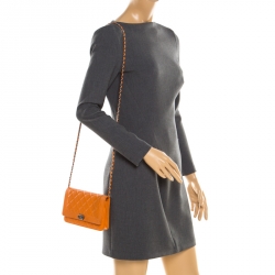 مملوكة مسبقًا Chanel Orange Quilted Leather Boy WOC Bag
