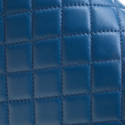 مملوكة مسبقًا Chanel Blue Quilted Leather Boy Flap Bag