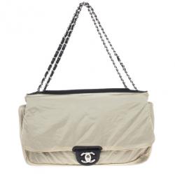 Pre Owned Chanel Black Lambskin Quilted Coco Rain Flap Bag
