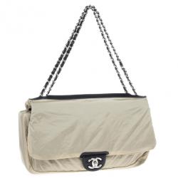 Pre Owned Chanel Black Lambskin Quilted Coco Rain Flap Bag